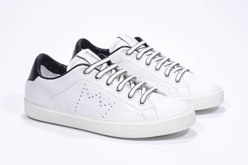 Leather Crown LC06 | Bianche & Nere - Basse - Donna Soddisfazione Garantita