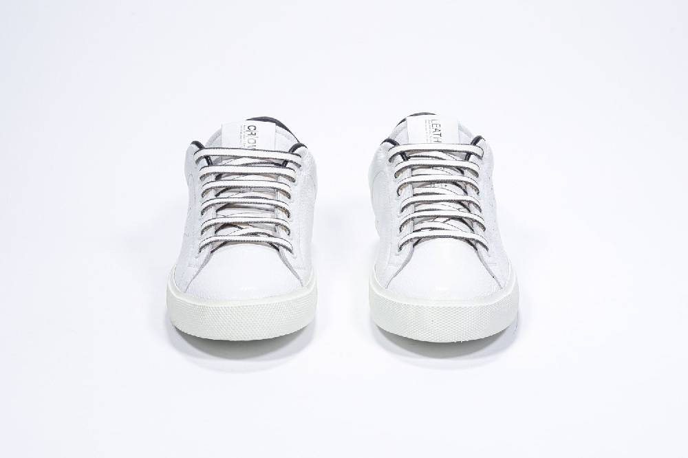 Leather Crown LC06 | Bianche & Nere - Basse - Donna Soddisfazione Garantita