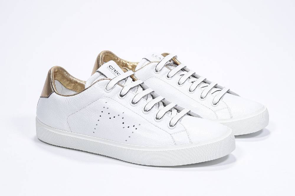Leather Crown LC06 | Oro & Bianche - Basse - Donna Shopping Online