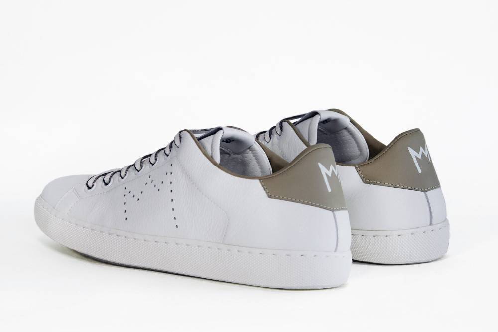Leather Crown LC06 | Beige & Bianche - Basse - Donna Prezzo Ridotto