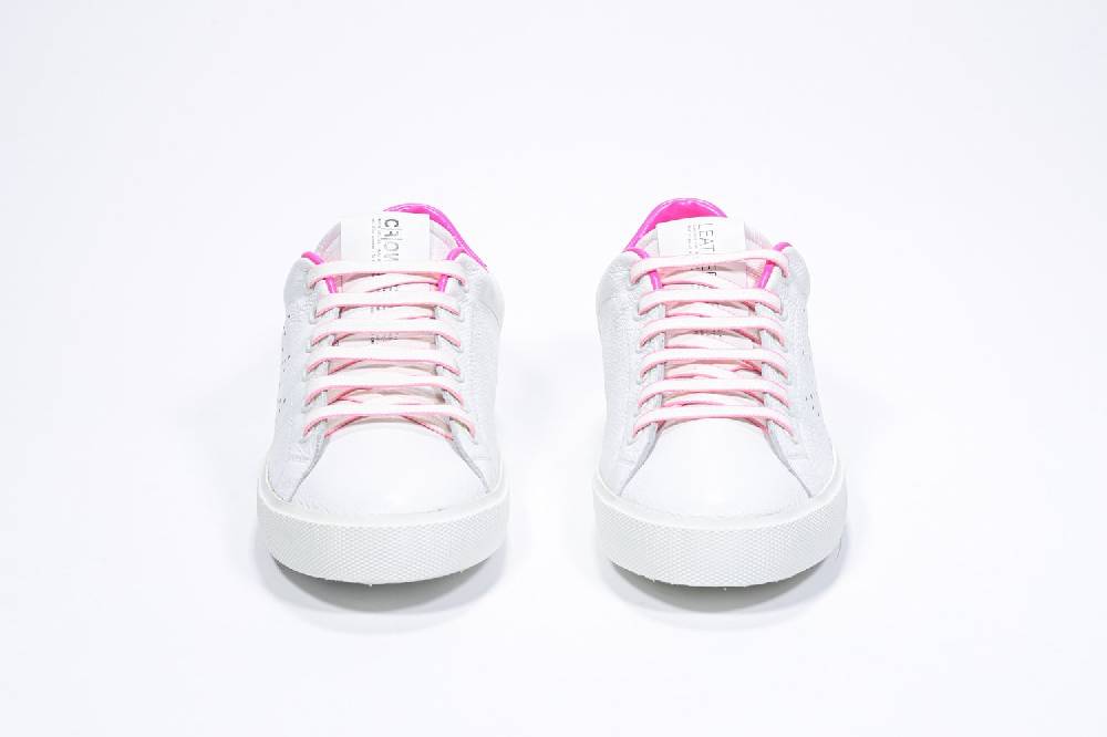 Leather Crown LC06 | Fucsia & Bianche - Basse - Donna Sconto