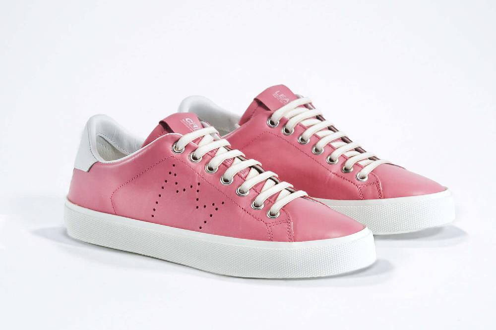 Leather Crown LC06 | Rosa e bianco - BASSE - Donna Outlet