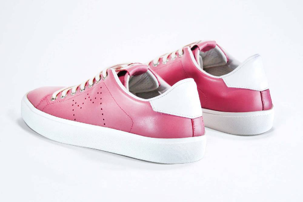 Leather Crown LC06 | Rosa e bianco - BASSE - Donna Outlet