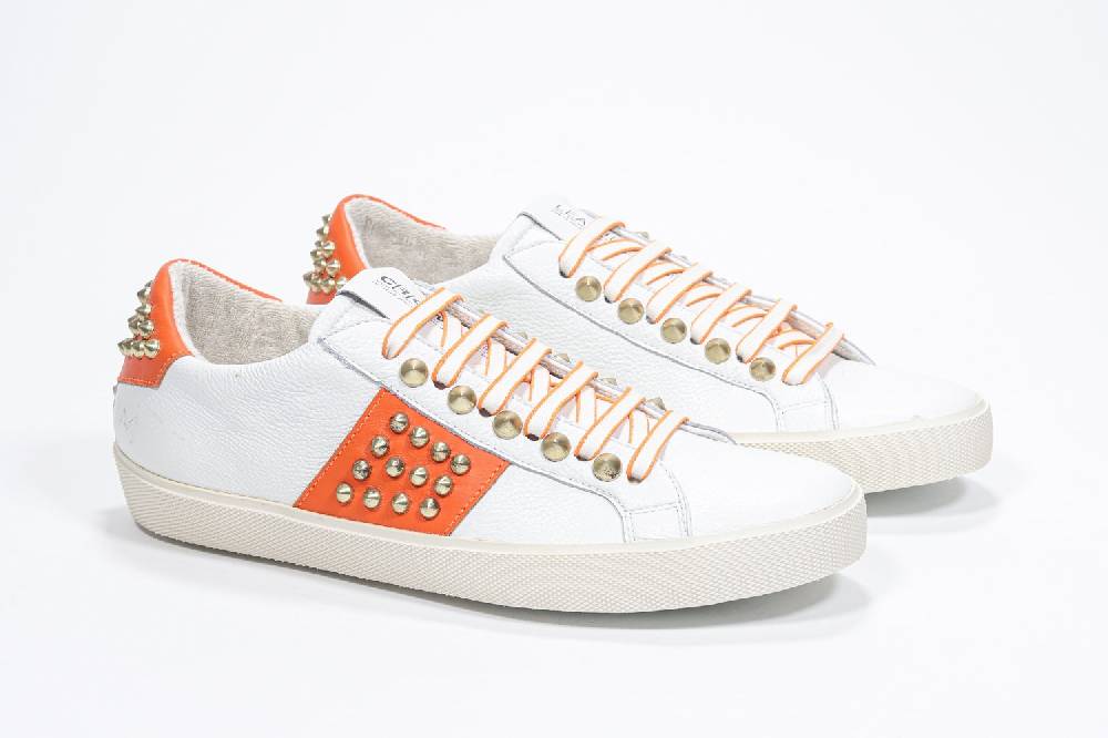 Leather Crown STUDLIGHT | Arancione e bianco - BASSE - Donna Offerte
