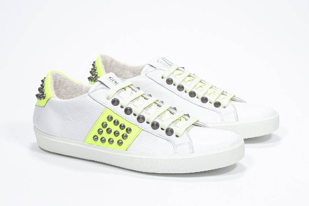 Leather Crown STUDLIGHT | Giallo neon - BASSE - Donna Hotsell