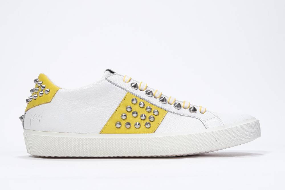 Leather Crown STUDLIGHT | Giallo e bianco - BASSE - Donna Vendita Calda