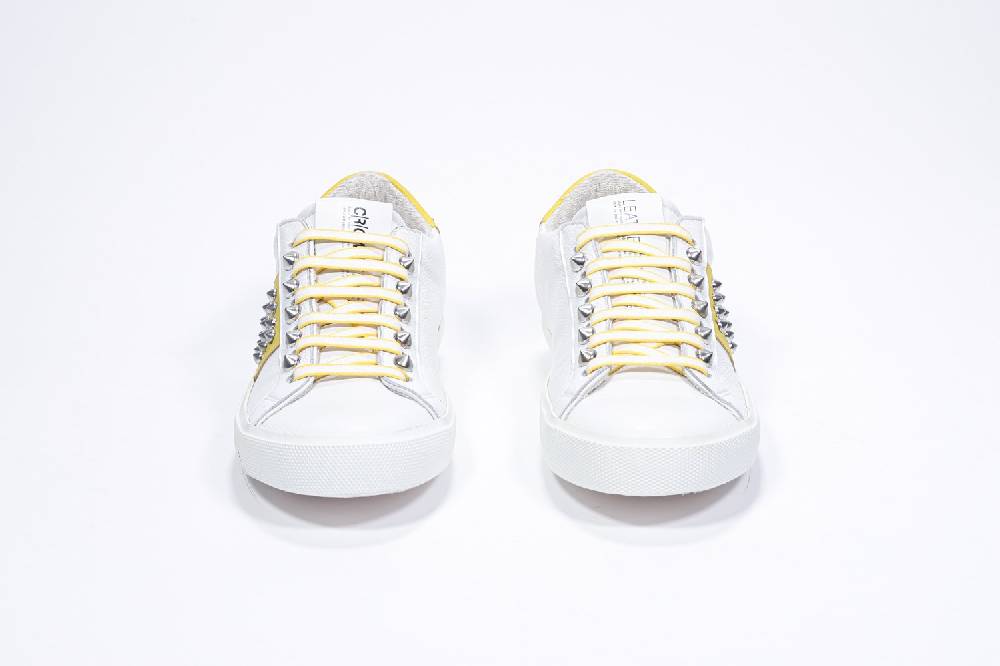 Leather Crown STUDLIGHT | Giallo e bianco - BASSE - Donna Vendita Calda
