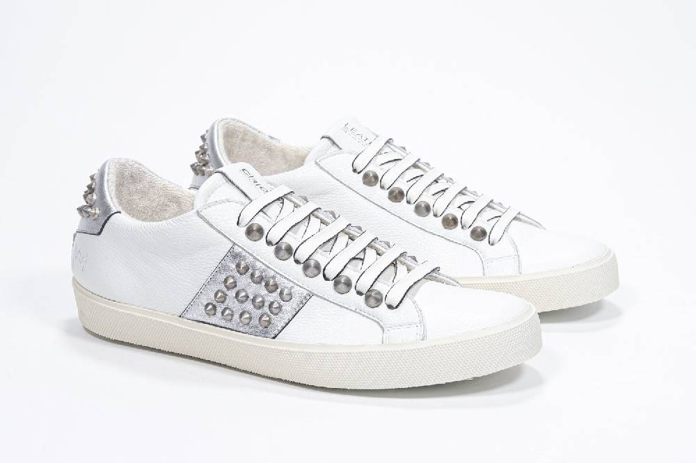 Leather Crown STUDLIGHT | Argento e bianco - BASSE - Donna Vendite Flash