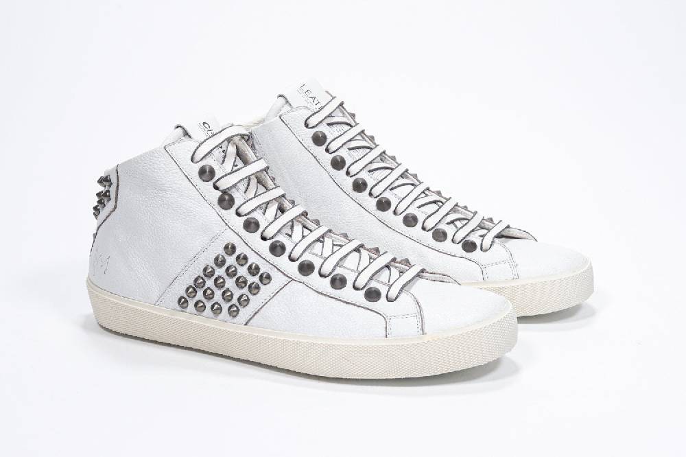 Leather Crown STUDBORN | Vintage Bianche - Alte - Donna Soddisfazione Garantita