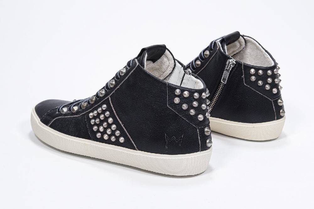 Leather Crown STUDBORN | Vintage Nere - Alte - Donna Consegna Veloce