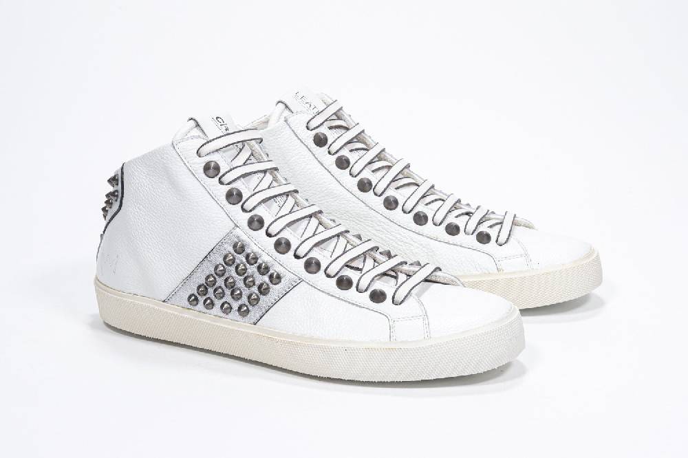 Leather Crown STUDBORN | Argento & Bianche - Alte - Donna Promozione Limitata