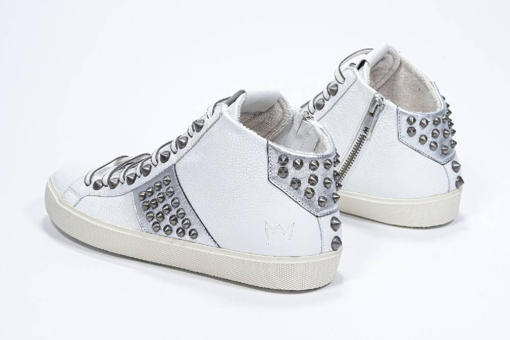 Leather Crown STUDBORN | Argento & Bianche - Alte - Donna Promozione Limitata