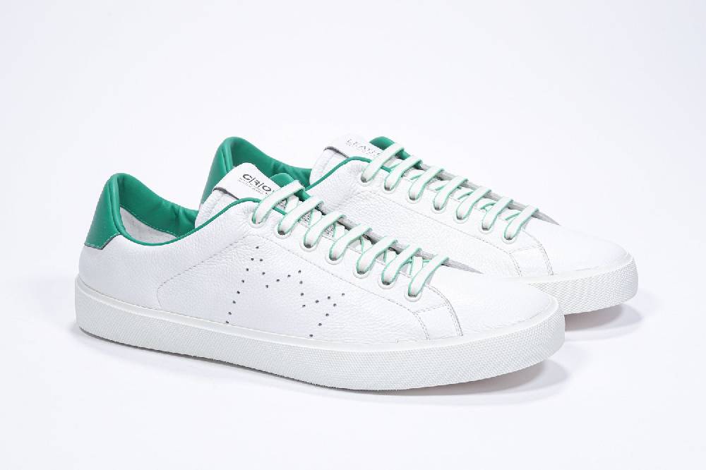 Leather Crown LC06 | Verdi & Bianche - Basse - Uomo Presa