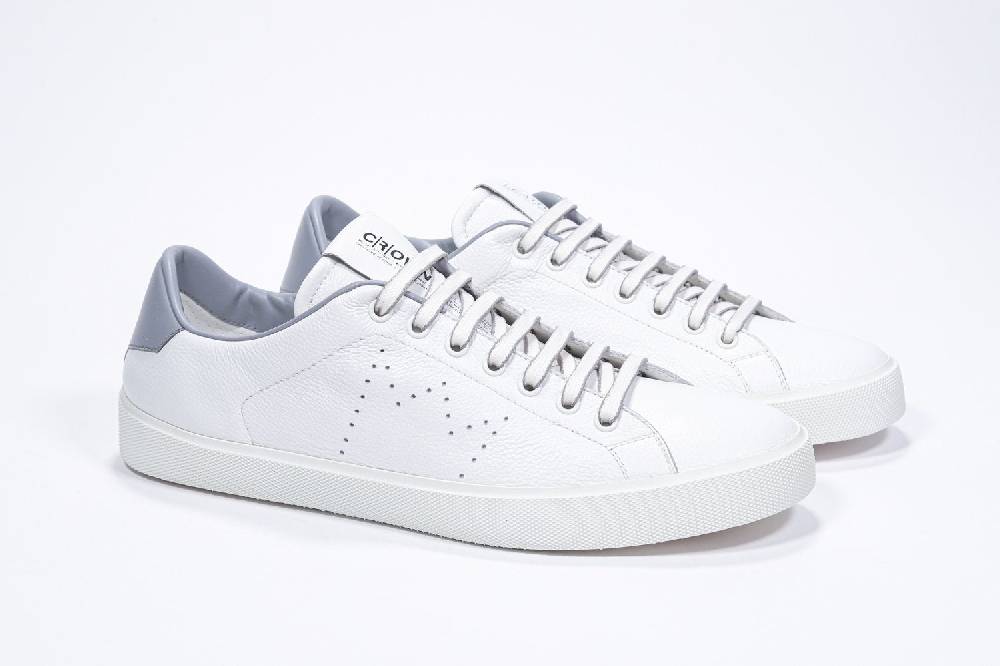Leather Crown LC06 | Grigio Chiaro & Bianche - Basse - Uomo Sconto