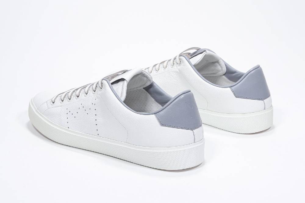 Leather Crown LC06 | Grigio Chiaro & Bianche - Basse - Uomo Sconto