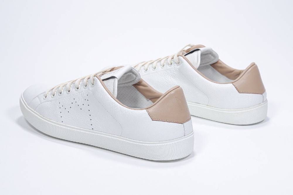 Leather Crown LC06 | Cuoio & Bianche - Basse - Uomo Offerta