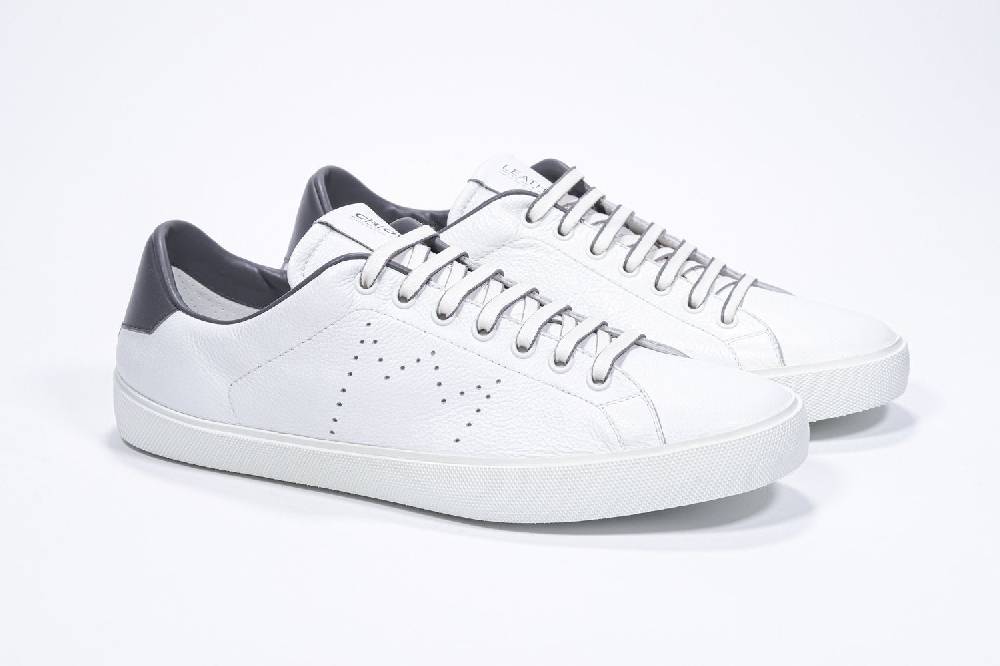 Leather Crown LC06 | Grigio & Bianche - Basse - Uomo Online