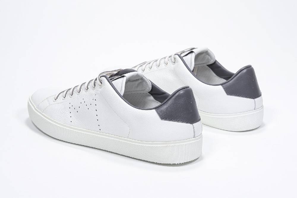 Leather Crown LC06 | Grigio & Bianche - Basse - Uomo Online