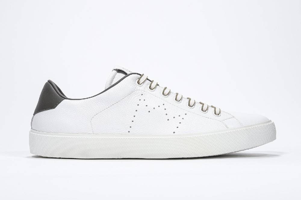 Leather Crown LC06 | Verde Militare & Bianche - Basse - Uomo Outlet