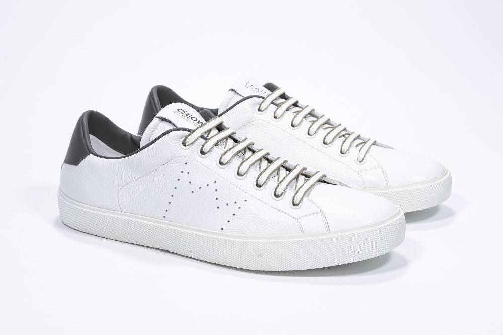 Leather Crown LC06 | Verde Militare & Bianche - Basse - Uomo Outlet