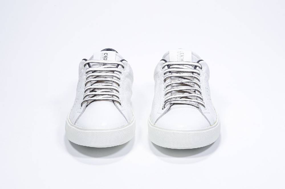 Leather Crown LC06 | Navy & Bianche - Basse - Uomo In Vendita
