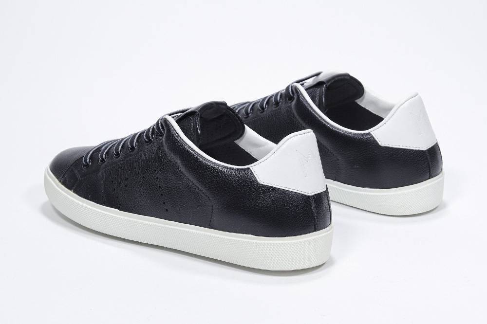 Leather Crown LC06 | Bianche & Nere - Basse - Uomo Offerte