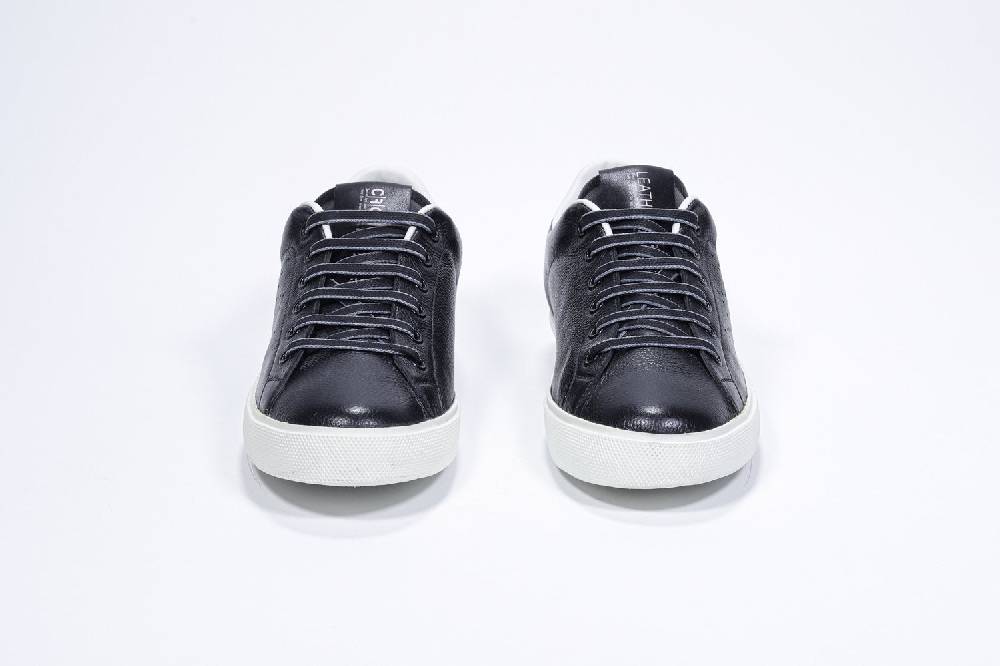 Leather Crown LC06 | Bianche & Nere - Basse - Uomo Offerte