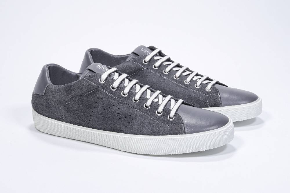 Leather Crown PURE | Grigio scuro - Basse - Uomo Negozio
