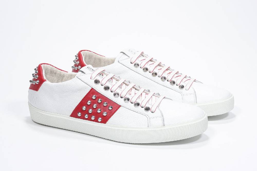 Leather Crown STUDLIGHT | Rosso e bianco - BASSE - Uomo Qualità