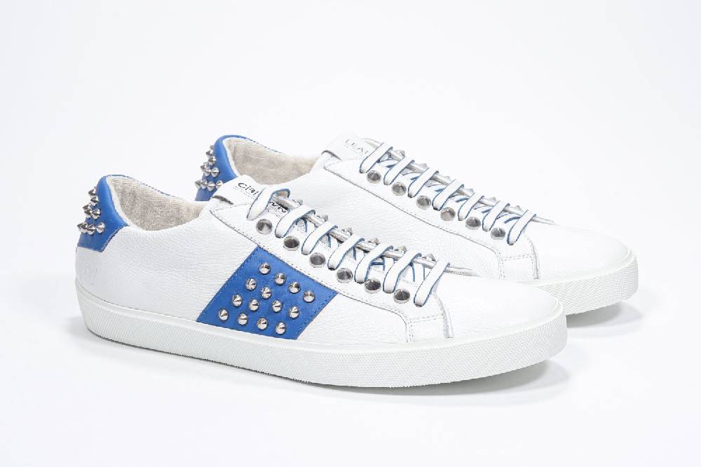 Leather Crown STUDLIGHT | Bianco e blu - BASSE - Uomo Vendita