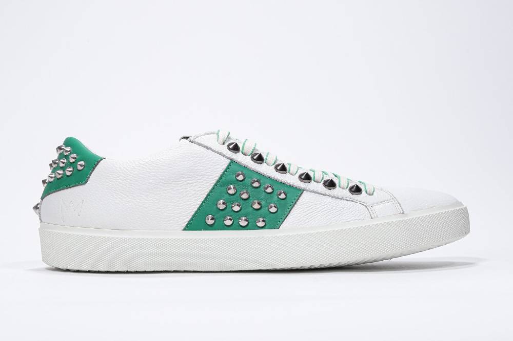 Leather Crown STUDLIGHT | Bianco e verde - BASSE - Uomo Promozione