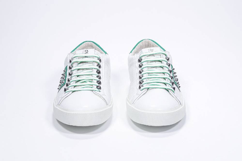 Leather Crown STUDLIGHT | Bianco e verde - BASSE - Uomo Promozione