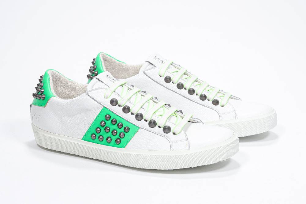 Leather Crown STUDLIGHT | Verde neon - BASSE - Uomo Spedizione Gratuita