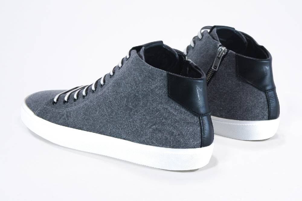Leather Crown EARTH | Demin nero - Mid Top - Uomo Prezzo Ridotto