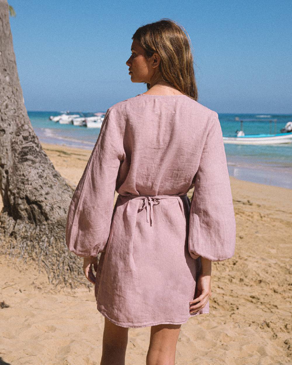 ﻿Manebí Linen Caracas Dress - Iris Pezzi Unici