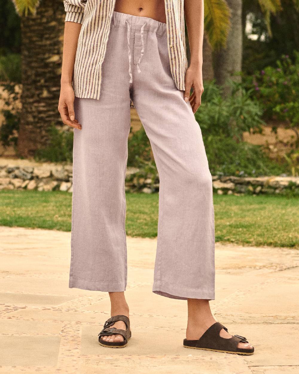 Manebí Linen Belem Trousers - Iris Negozi Online