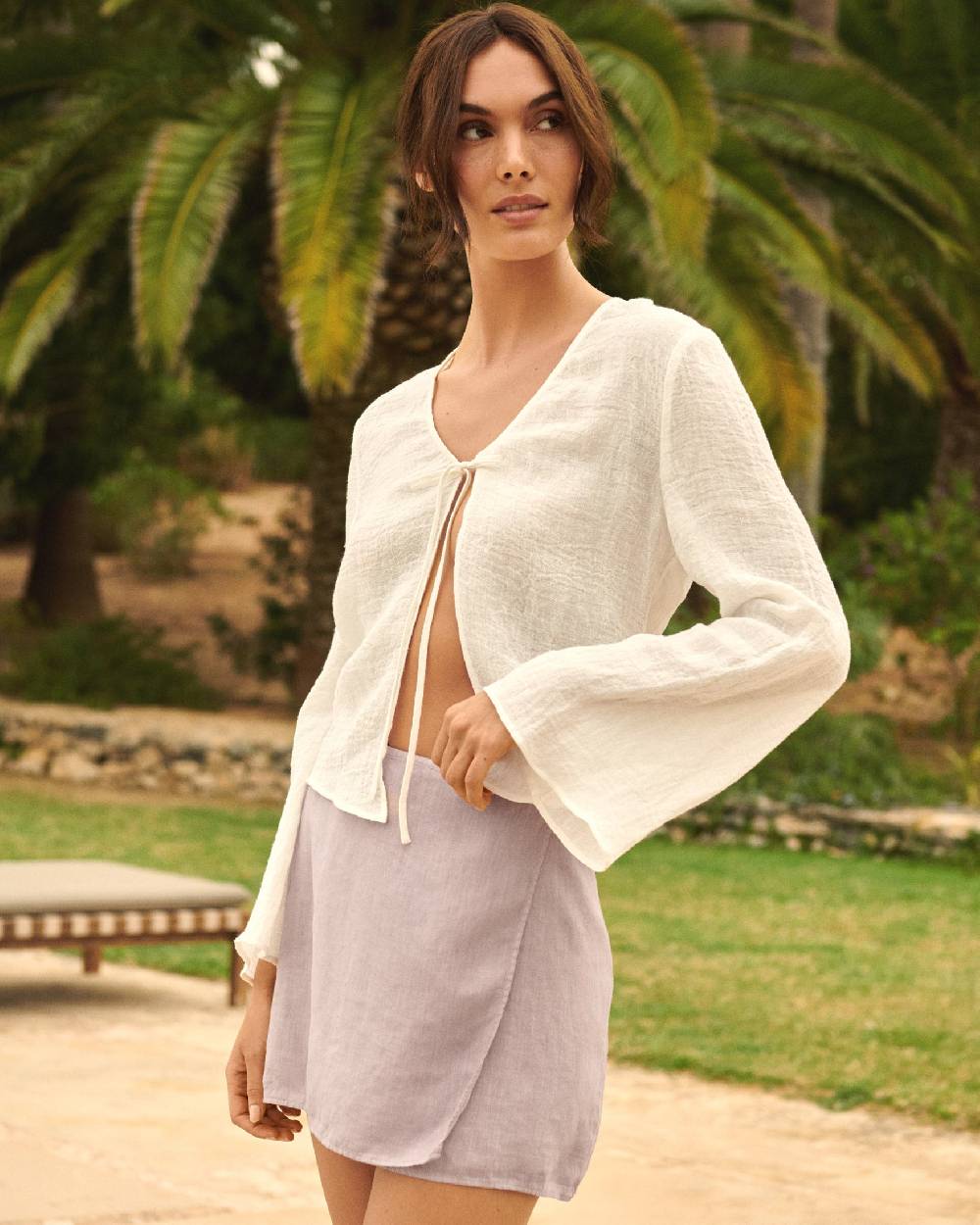 Manebí Linen Posadas Skirt - Iris Promozione Limitata