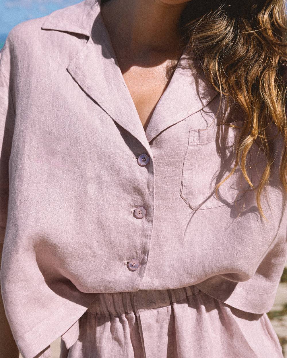 Manebí Linen Cumana Shirt - Iris Fino Al -60%