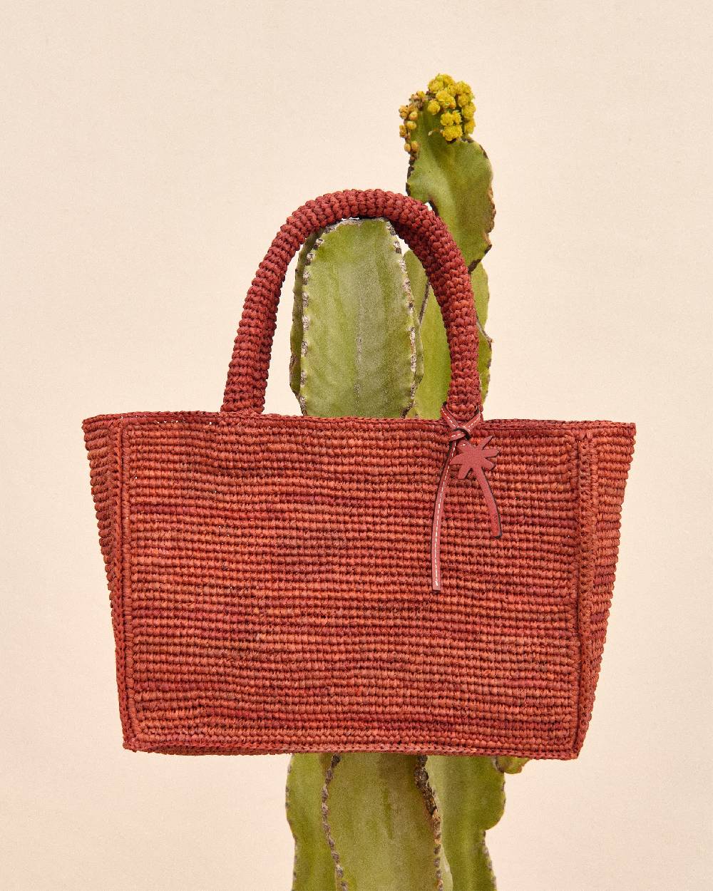 Manebí Raffia Sunset Bag Small - Rust Consegna Veloce