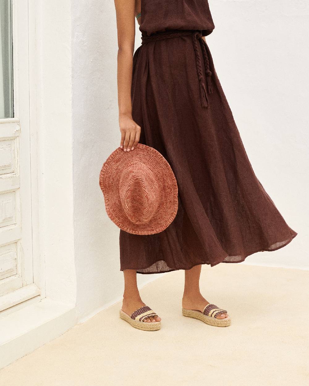 Manebí Raffia Panama Hat - Rust Fino Al -60%