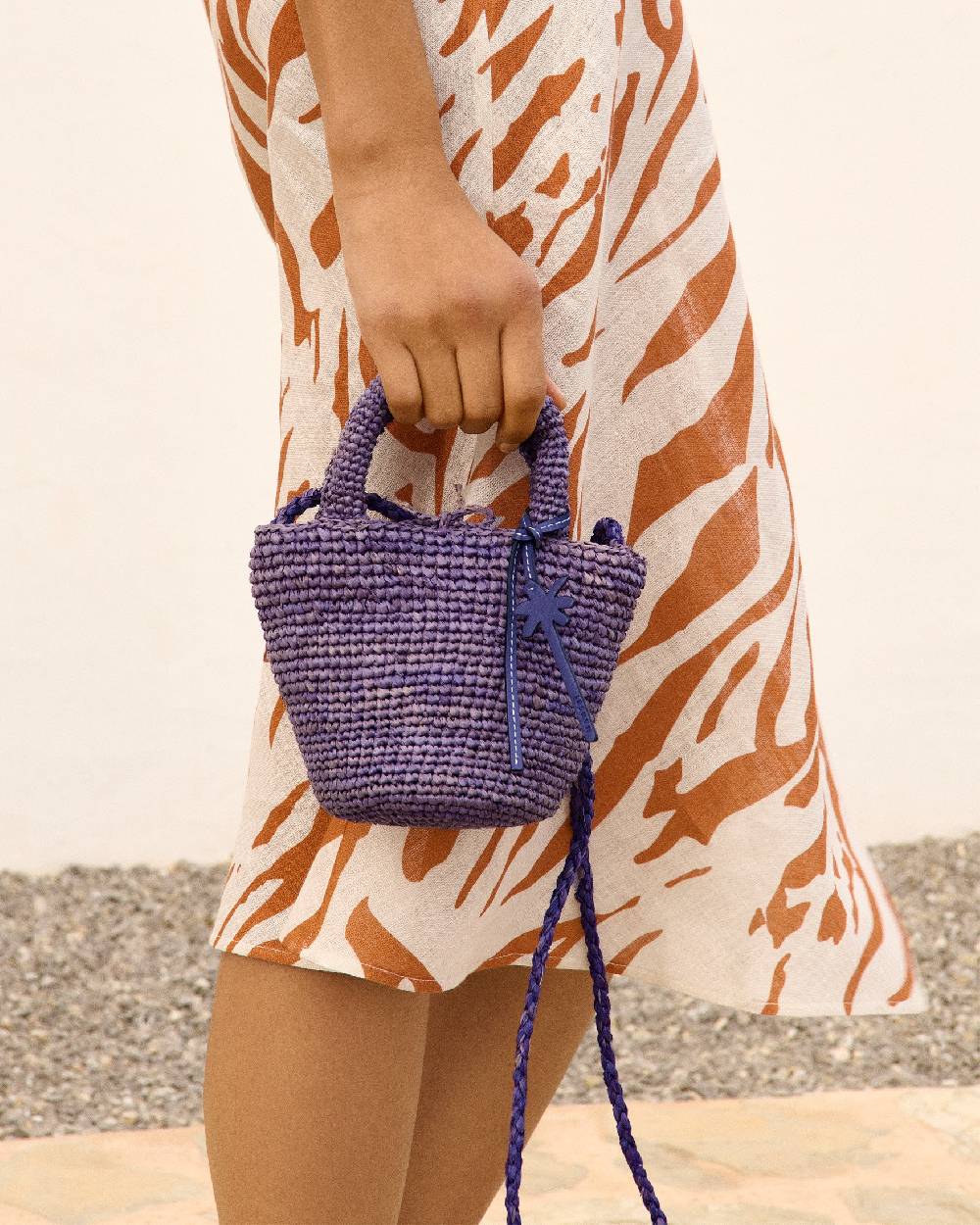 Manebí Raffia Summer Bag Mini - Summer Purple Online