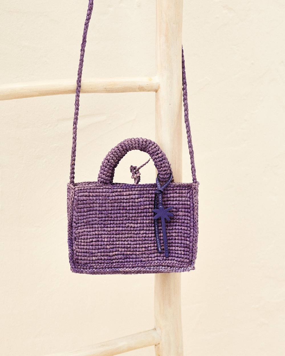 Manebí Raffia Sunset Bag Mini - Summer Purple In Vendita