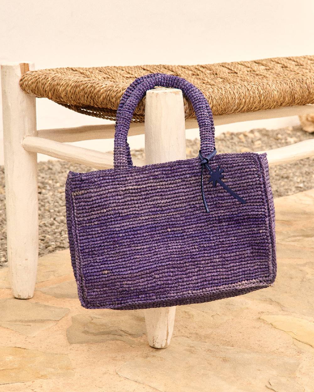 Manebí Raffia Sunset Bag Small - Summer Purple Vendita Calda