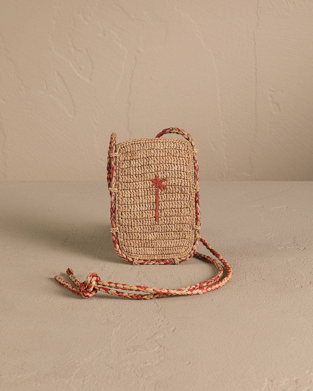 Manebí Raffia Phone Case - Tan \u0026 Rust I Più Venduti