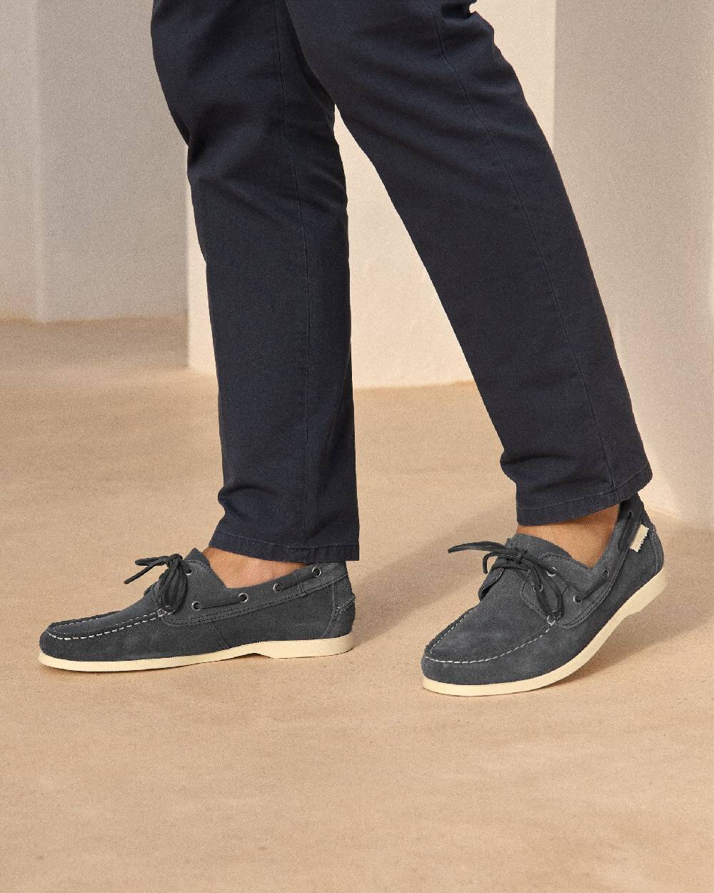 Manebí Suede Boat-Shoes - Hamptons Patriot Blue Promozione Limitata