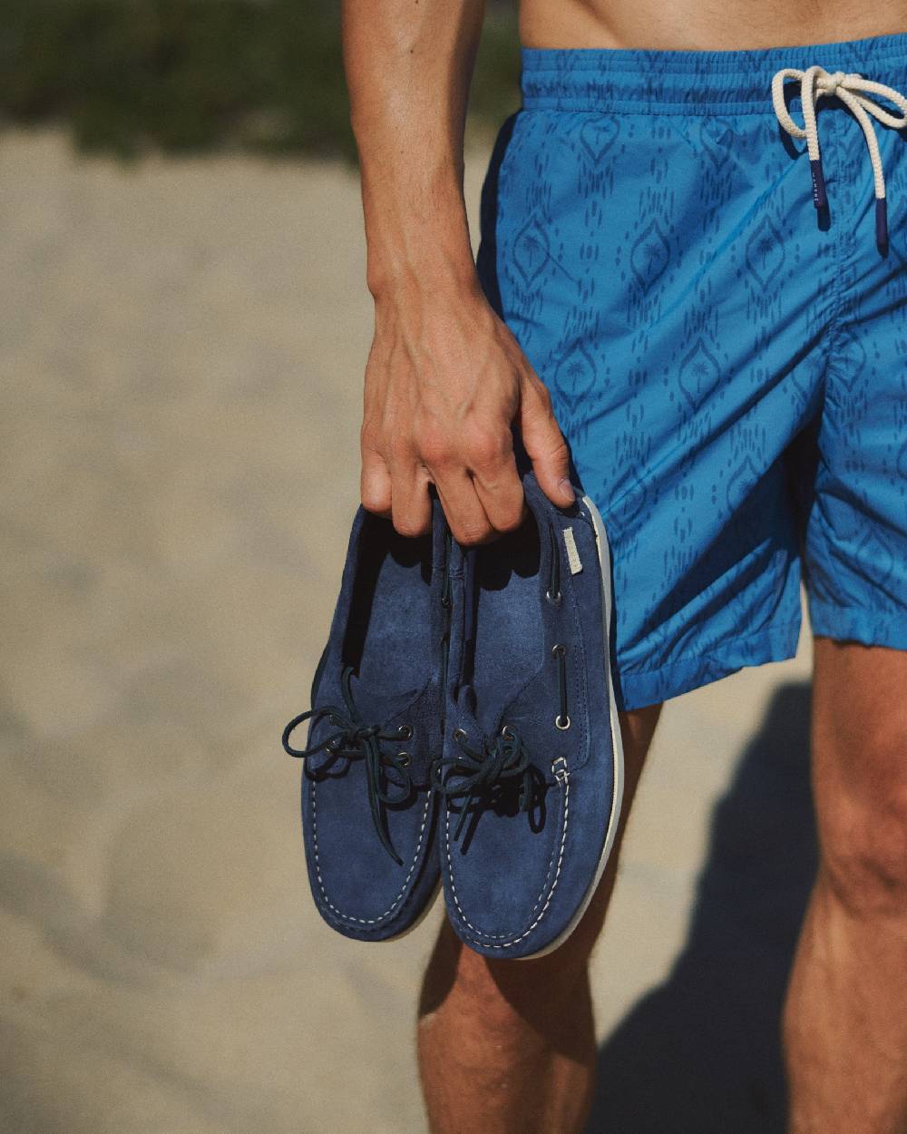Manebí Suede Boat-Shoes - Hamptons Patriot Blue Promozione Limitata