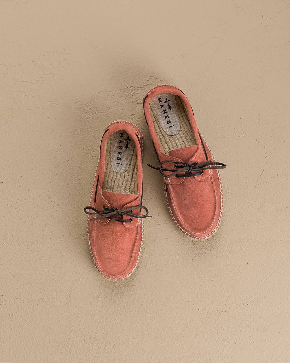 Manebí Suede Boat-Shoes Espadrilles - Hamptons Terracotta Convenienza