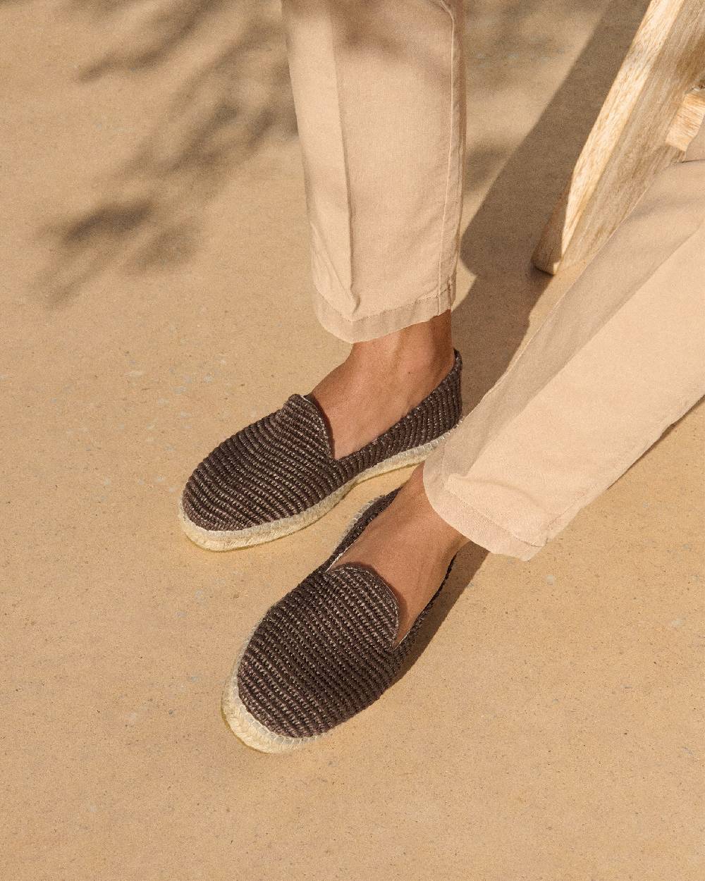 Manebí Raffia Espadrilles - Cocoa Presa