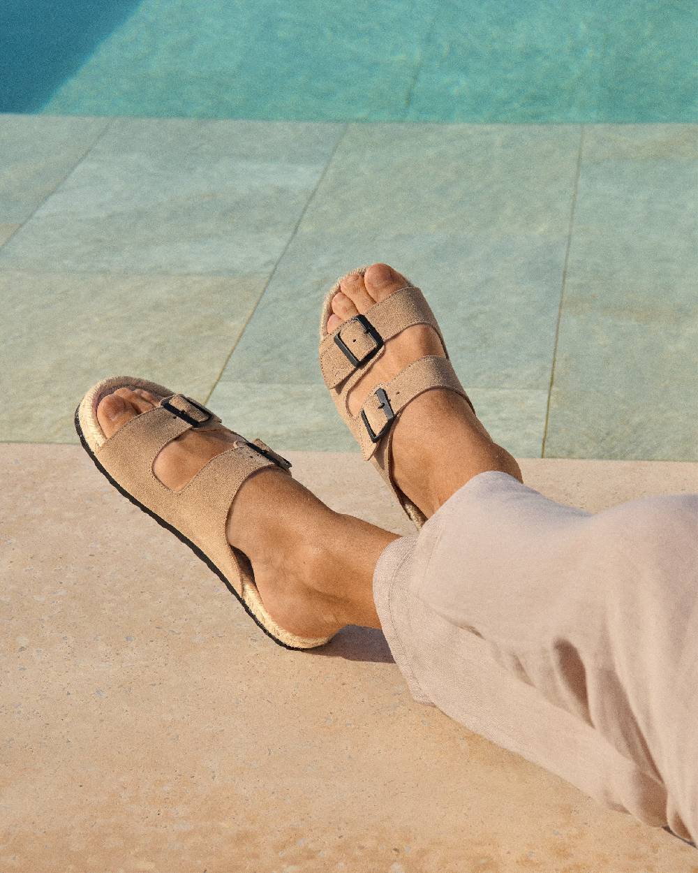 Manebí Suede Nordic Sandals - Hamptons Vintage Taupe Saldi