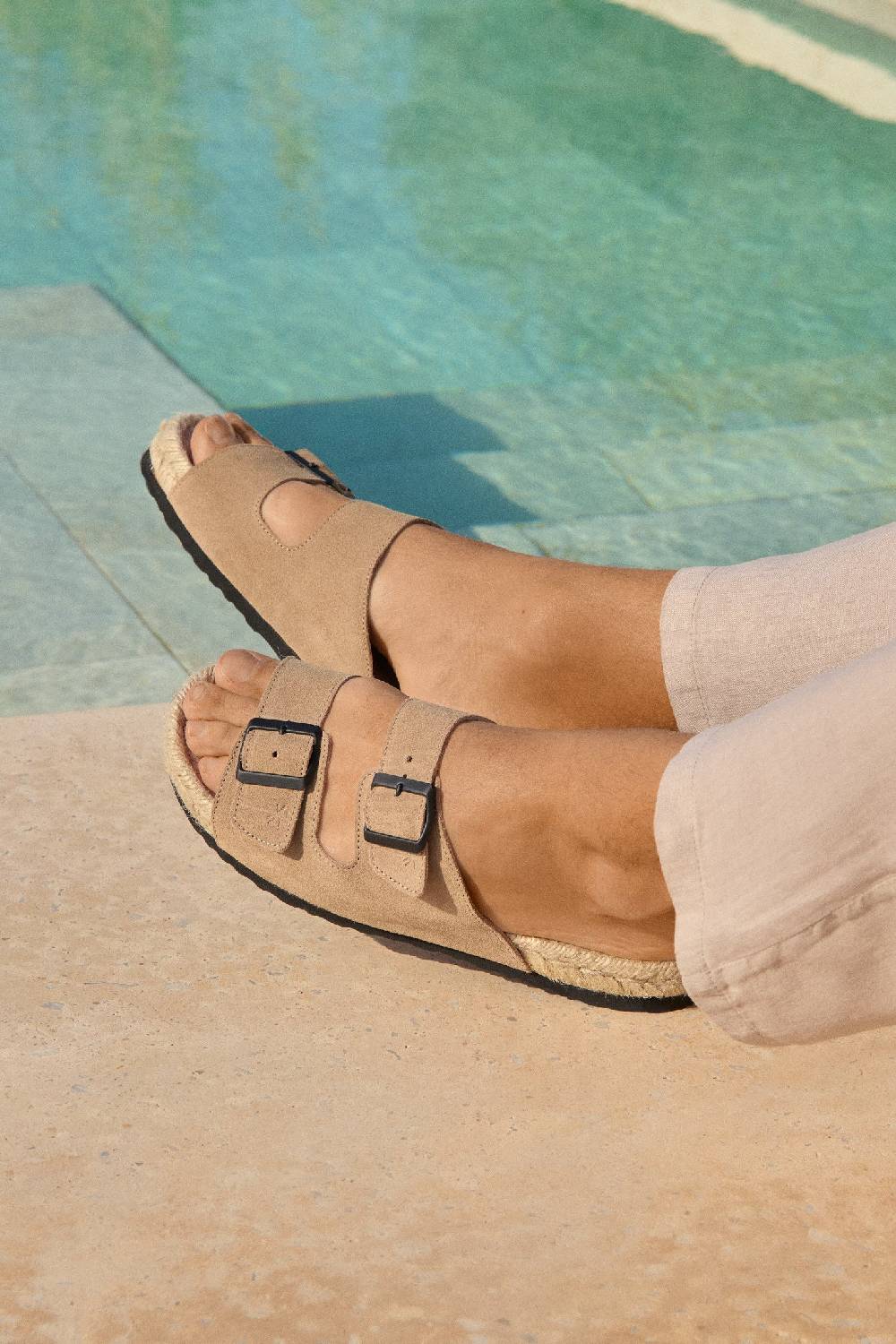 Manebí Suede Nordic Sandals - Hamptons Vintage Taupe Saldi